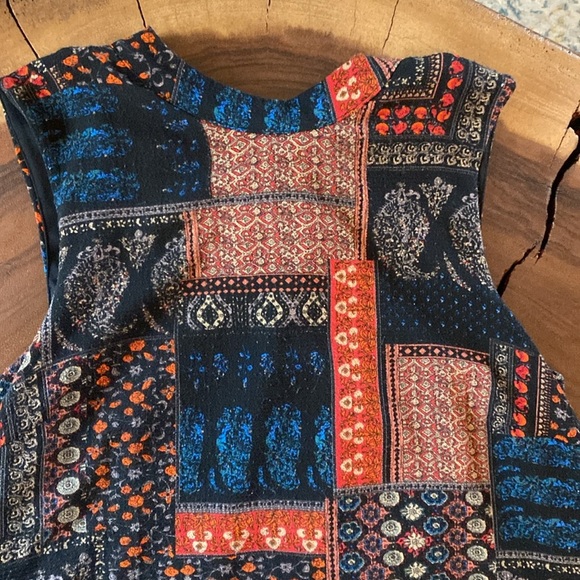 Wrangler Patchwork Sleeveless Mini Dress/ Size small - Picture 2 of 6